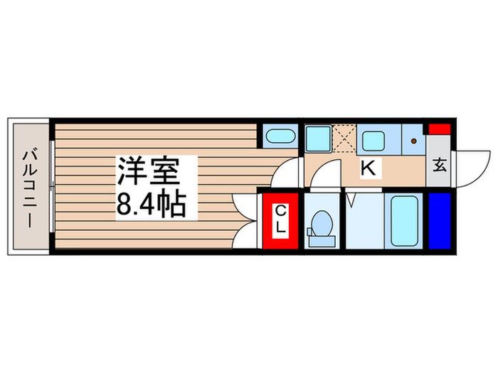アムールふじみ野(1K/3階)の間取り写真