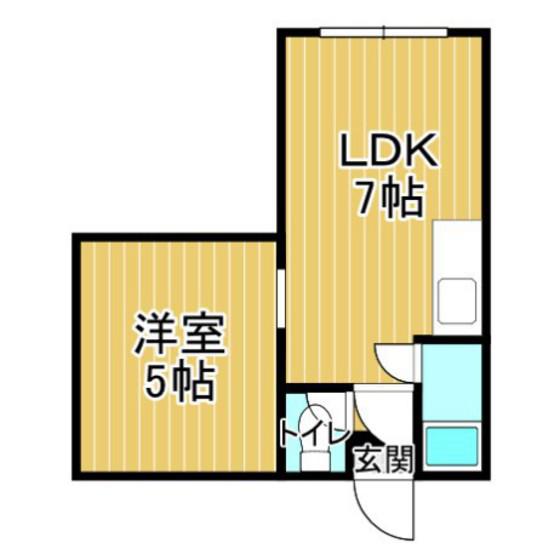 青年公寓(1DK/4階)の間取り写真