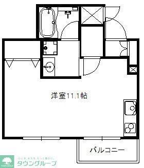 ディアコート・たまプラーザ(ワンルーム/3階)の間取り写真
