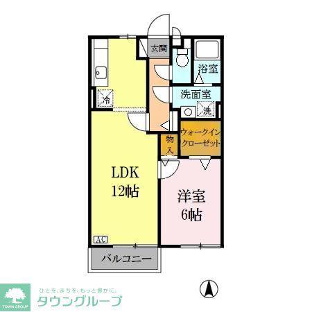 ストーク(1SLDK/2階)の間取り写真