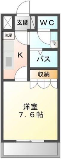 イセ・ビエント(1K/1階)の間取り写真