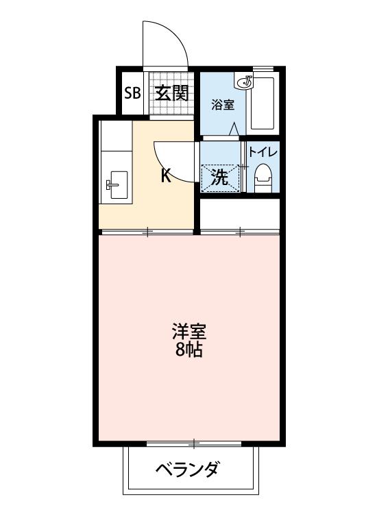 恵一番館(1K/2階)の間取り写真