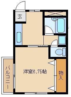 エスポワール清瀬(1K/2階)の間取り写真
