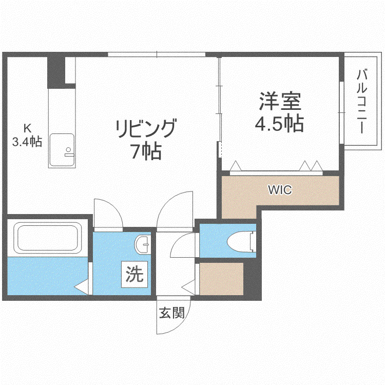 ビッグレジデンス円山(1LDK/2階)の間取り写真