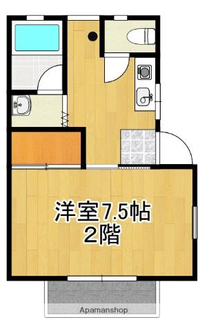スモールフォレスト(1K/2階)の間取り写真