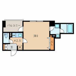 ALVINESS KEI(1K/5階)の間取り写真