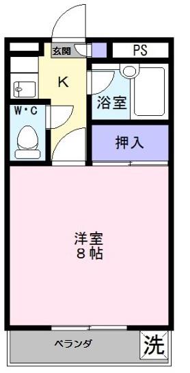 モアクレスト東豊中(1K/1階)の間取り写真
