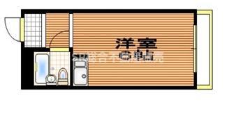 YOUハイム金岡(ワンルーム/3階)の間取り写真
