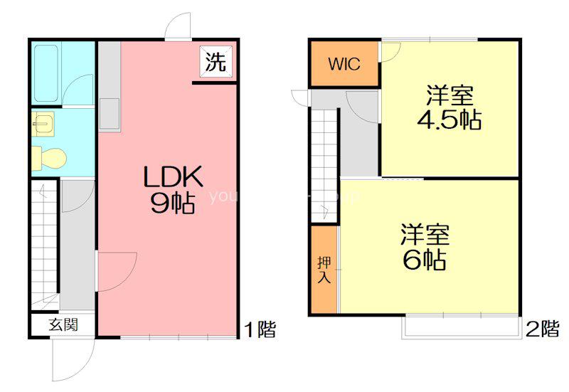 メゾン渡辺(2LDK/1階)の間取り写真