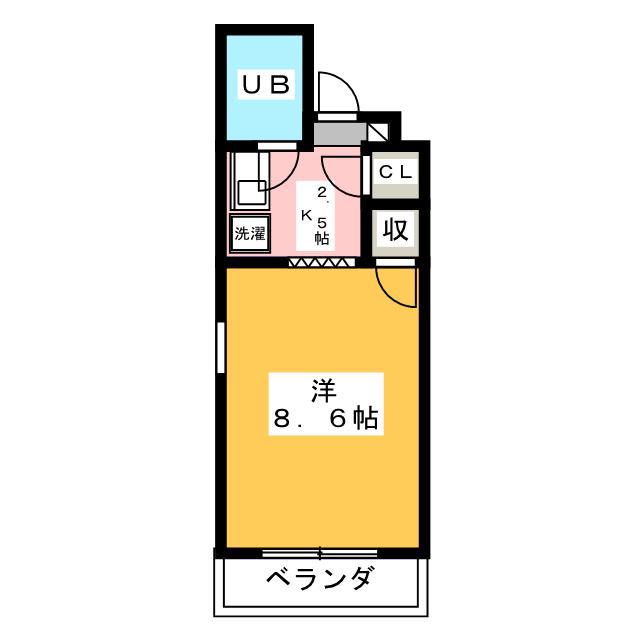 リエス岐阜元町(1K/3階)の間取り写真