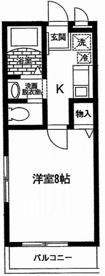 メイプル(1K/2階)の間取り写真