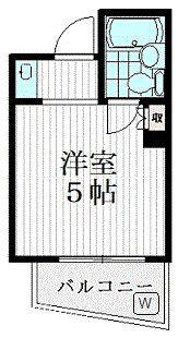 千住大橋センチュリー21(ワンルーム/1階)の間取り写真
