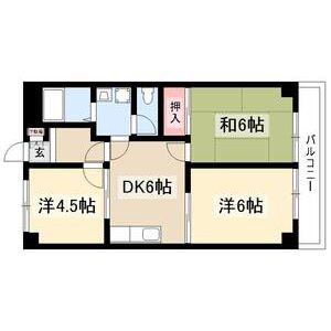 ユーキパレス緑(3DK/1階)の間取り写真