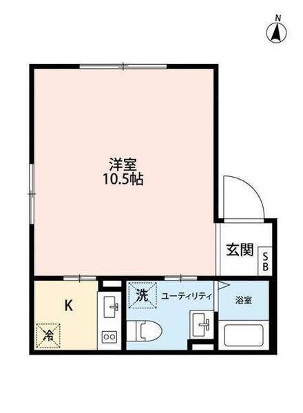 エアリアル錦糸町(1K/5階)の間取り写真