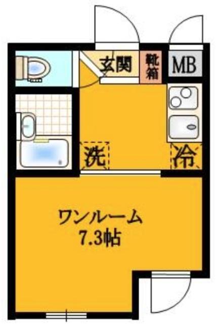 REAL新中野(ワンルーム/2階)の間取り写真