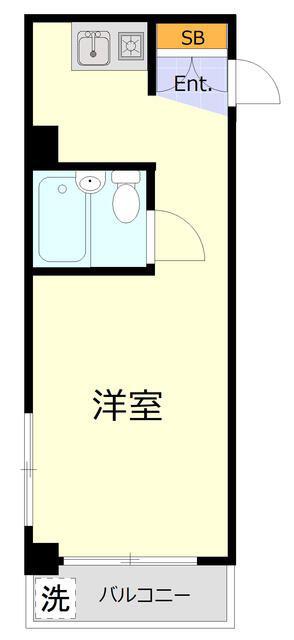 ポートハイム前里町(ワンルーム/2階)の間取り写真
