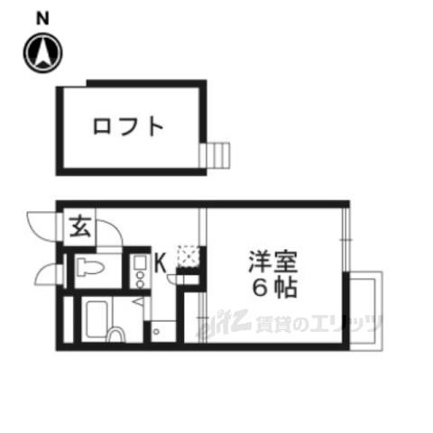 レオパレス豊(1K/2階)の間取り写真