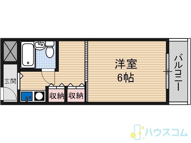 レナジア南摂津(1K/4階)の間取り写真