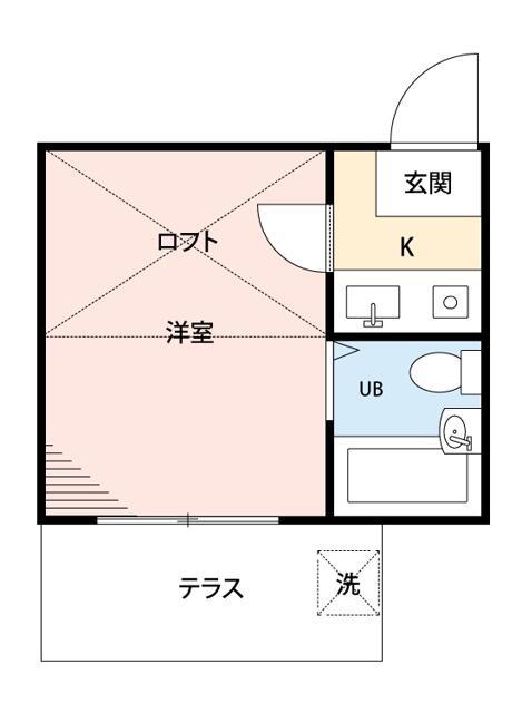 ライフピアベルストーク(1K/2階)の間取り写真