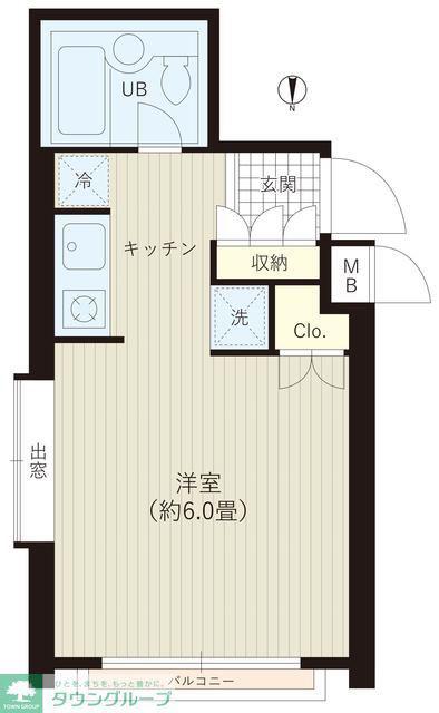 祐天寺スクエア(1K/2階)の間取り写真