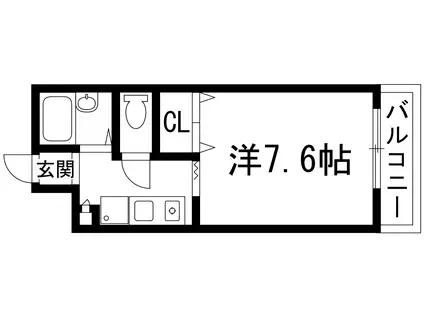 エディフィシオ・エスペランサ(1K/2階)の間取り写真
