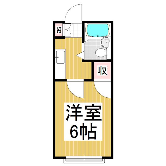コーポ手塚(1K/2階)の間取り写真