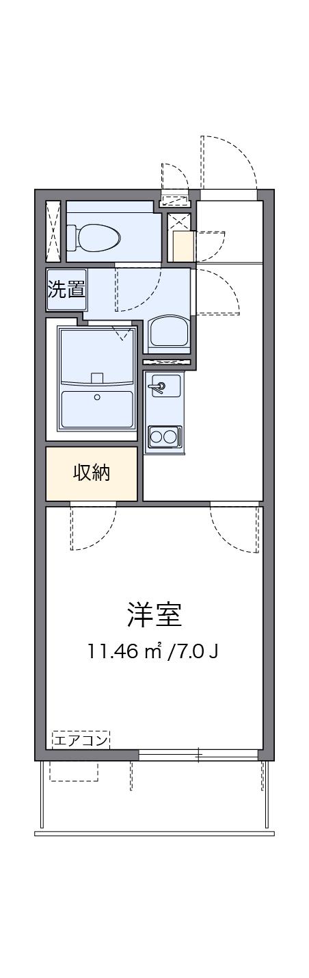 デュランタ(1K/2階)の間取り写真