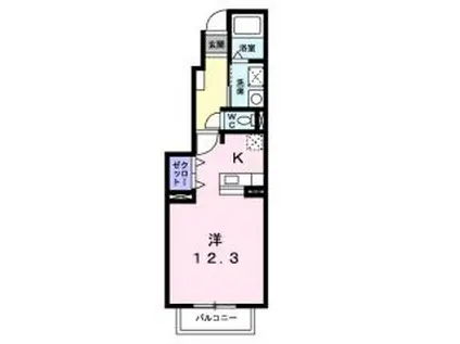 クラール大高 B(ワンルーム/1階)の間取り写真