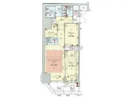 プレサンス阿波座駅前(2LDK/13階)の間取り写真