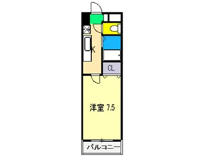 CRAY4(1K/2階)の間取り写真