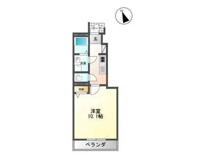 LEGACY(1K/1階)の間取り写真