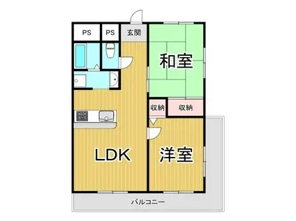 クリアコート伊丹(3DK/3階)の間取り写真