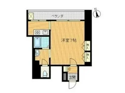 シルクルーム7番館(1K/5階)の間取り写真