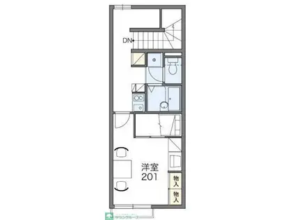 レオパレス大楽寺II(1K/2階)の間取り写真