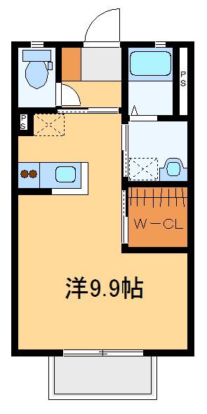 東武伊勢崎線 伊勢崎駅 車で8分 2階建 築23年(ワンルーム/1階)の間取り写真