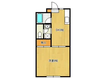 ニットウハイツ(1DK/2階)の間取り写真