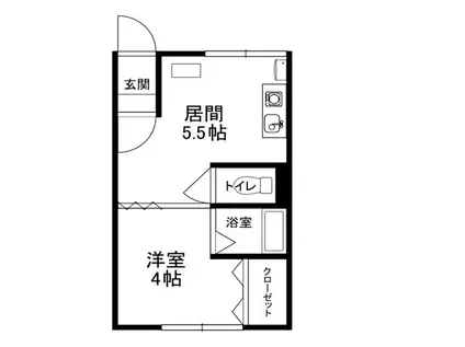 CASITA AP(1DK/2階)の間取り写真