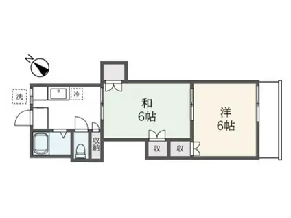 セントラルニシ(2K/2階)の間取り写真
