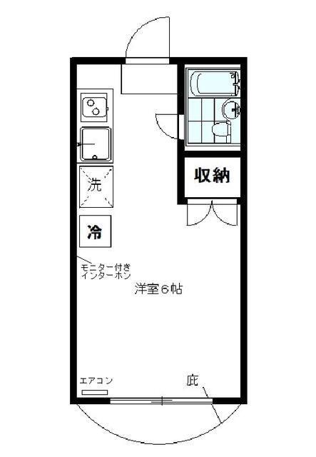 みゆきハイツ(ワンルーム/2階)の間取り写真