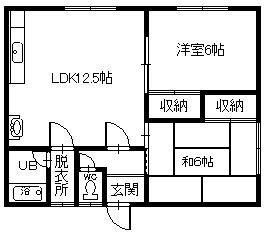 早川マンションNO.2(2LDK/2階)の間取り写真