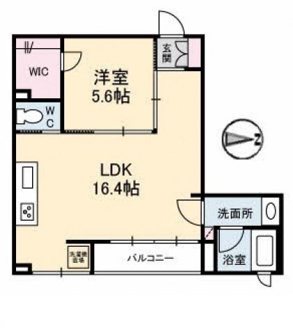 アランチアMK(1LDK/2階)の間取り写真