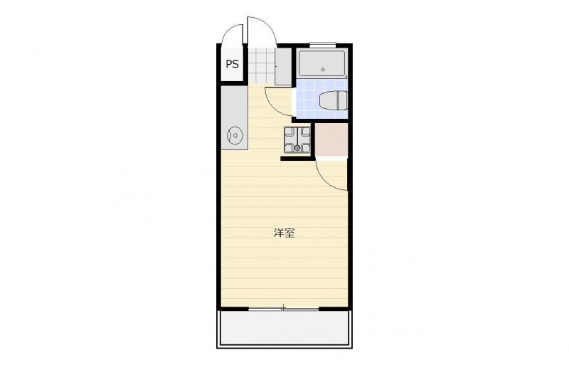 第3飯間ビル(1K/2階)の間取り写真