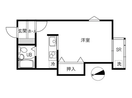 CREAR(ワンルーム/1階)の間取り写真