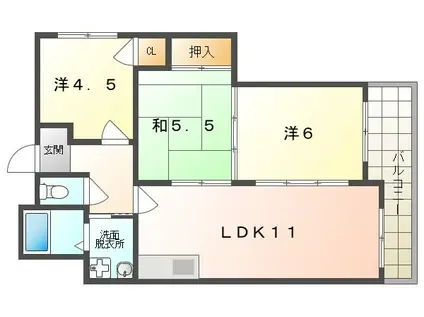 ブランドールMIII(3LDK/2階)の間取り写真