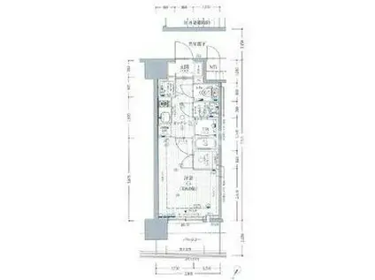 エスリード中之島サウス(1K/7階)の間取り写真