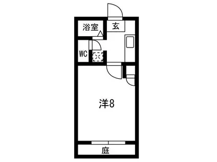エスポワール美津乃(1K/1階)の間取り写真