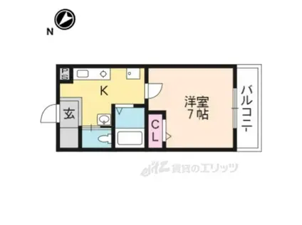 ピュアドミトリーシミズ(1K/6階)の間取り写真