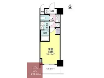 S-RESIDENCE 野江(1K/8階)の間取り写真