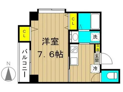 プレミール中野(1K/4階)の間取り写真