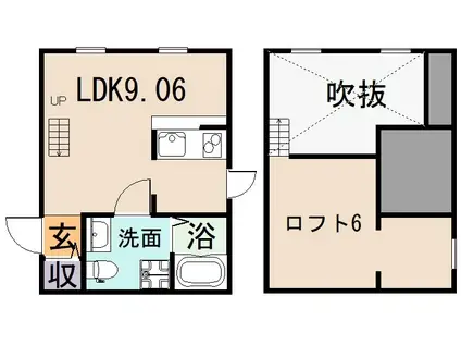 PRIMA東大阪(ワンルーム/1階)の間取り写真